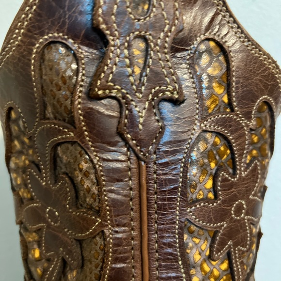 Twisted X “Steppin’ Out” leather upper Western Boot Brown size 9.5 - Picture 8 of 17